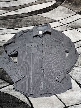 J.B HOLT "THE TRUMAN" STRIPED BUTTON-DOWN LONG-SLEEVE SHIRT